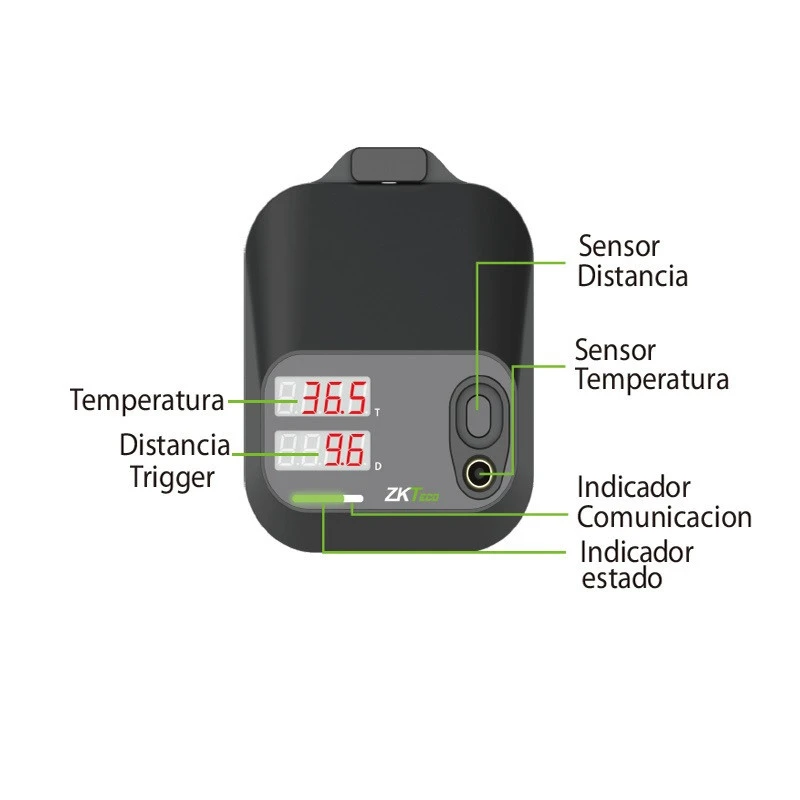 EQUIPO DETECCIÓN TEMPERATURA USB ZKTECO